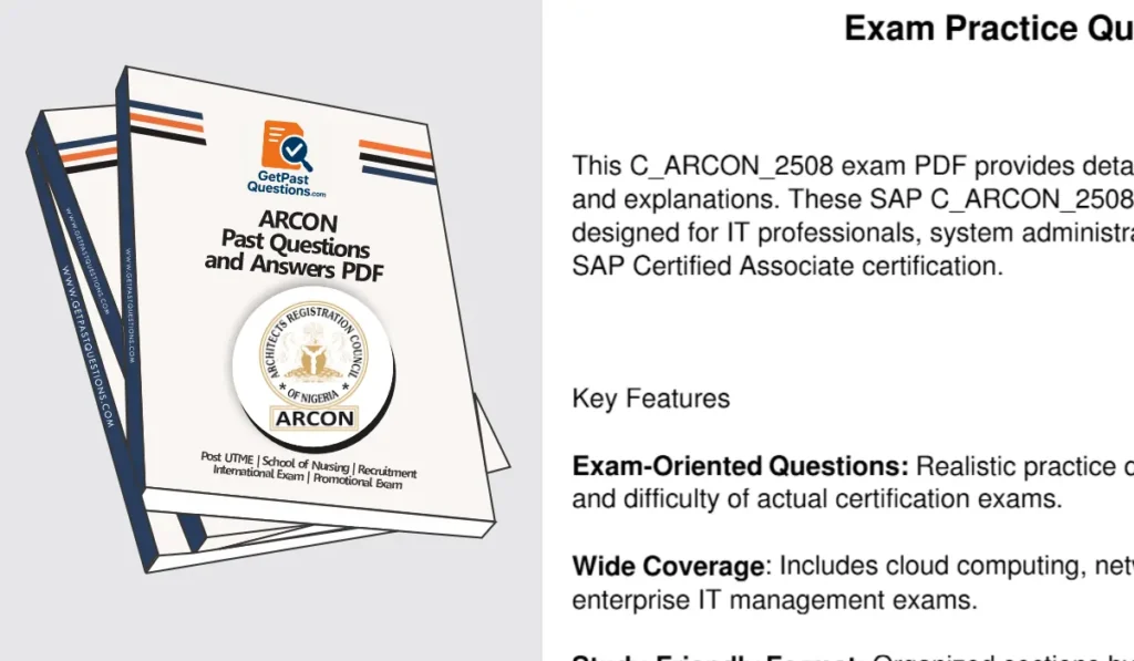 How to Download ARCON Exam Past Questions and Answers PDF